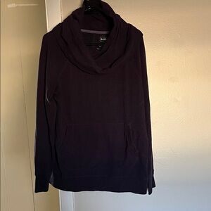 L.L. Bean Dark Purple Cowl Neck Sweater